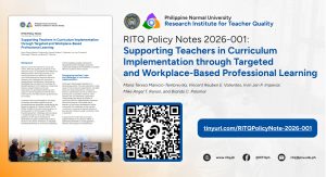 RITQ Releases New Policy Note on Supporting Teachers with the New Curriculum